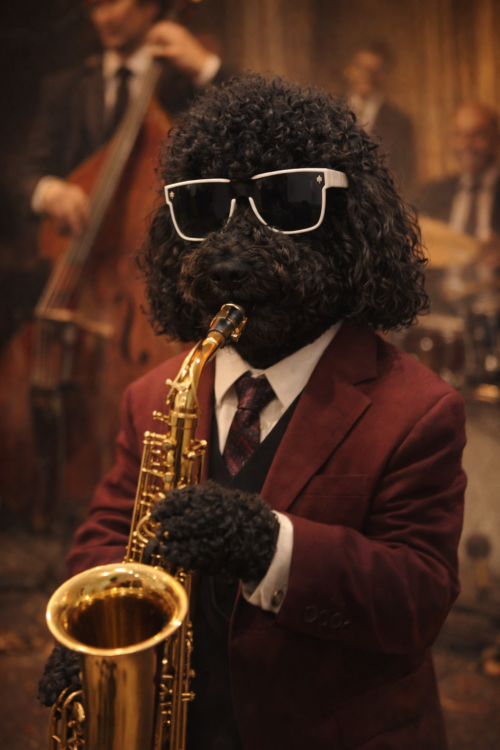 AI glitchy portrait remix