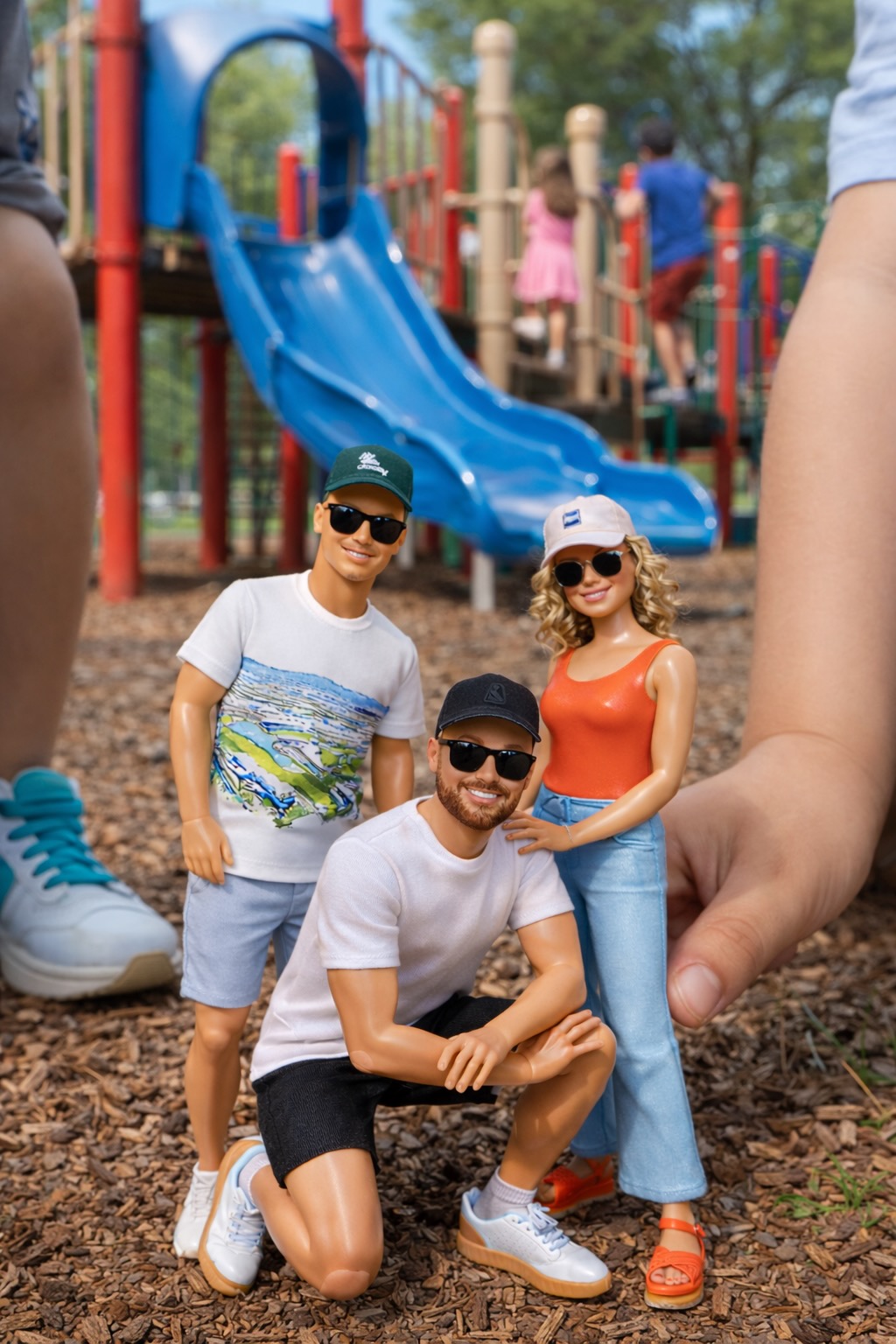 AI anime duo with layered glitch effects